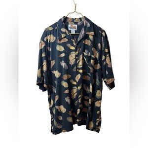 Paradise Coves | silk button down shirt XXL